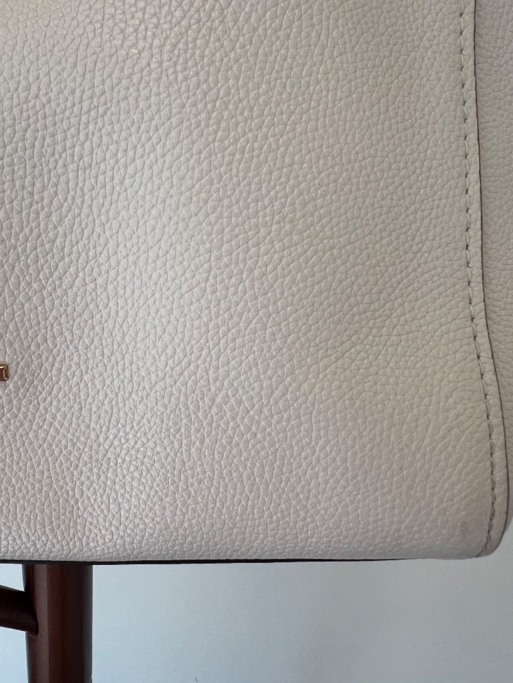 Coach White Pebbled Leather Turnlock Chain Tote 27 Shoulder Bag - Picture 5 of 6